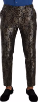 Silver Gold Jacquard Men Trouser Dress Pants 4