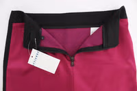 Pink Black Above Knees Cotton Stretch Skirt 4