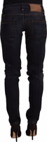Black Washed Cotton Low Waist Slim Fit Denim Jeans 3