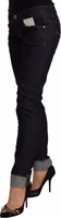 Black Cotton Low Waist Slim Fit Denim Jeans 2