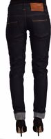Black Cotton Low Waist Slim Fit Denim Jeans 3