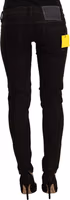 Black Cotton Low Waist Skinny Denim Jeans 3