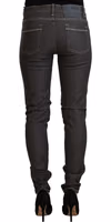 Black Low Waist Skinny Denim Slim Fit Jeans 3