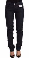 Black Cotton Low Waist Slim Fit Denim Jeans 1