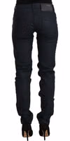 Black Cotton Low Waist Slim Fit Denim Jeans 3