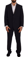 Blue Polyester Single Breasted Formal Suit 1
