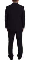 Blue Polyester Single Breasted Formal Suit 3
