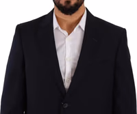 Blue Polyester Single Breasted Formal Suit 4