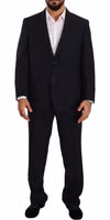 Blue Polyester Single Breasted Formal Suit 1