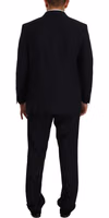 Blue Polyester Single Breasted Formal Suit 3