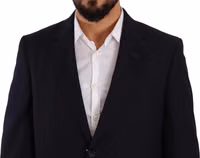 Blue Polyester Single Breasted Formal Suit 4