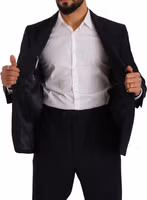 Blue Polyester Single Breasted Formal Suit 5