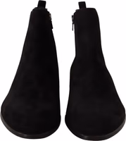 Black Suede Leather Chelsea Mens Boots Shoes 2
