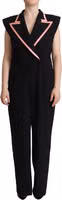 Black Wool Blend Sleeveless Jumpsuit Dress 1