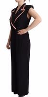 Black Wool Blend Sleeveless Jumpsuit Dress 2