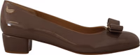 Brown Naplak Calf Leather Pumps Shoes 3