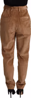 Brown Corduroy Cotton Trouser Tapered Pants 2