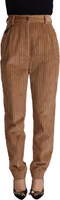 Brown Corduroy Cotton Trouser Tapered Pants 3