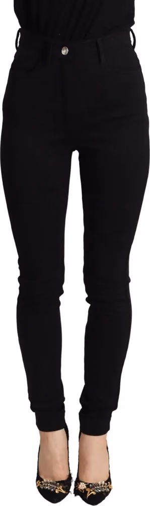 Black High Waist Skinny Slim Fit Pants