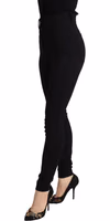 Black High Waist Skinny Slim Fit Pants 2