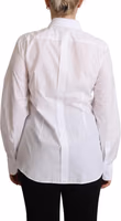 White Cotton Dress Collared Long Sleeves Shirt Top 3