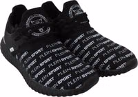 Black Polyester Runner Henry Sneakers Shoes 2