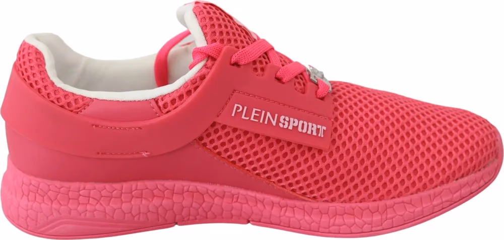Fuxia Beetroot Polyester Runner Becky Sneakers Shoes