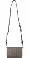 Light Grey Leather Crossbody Bag 1