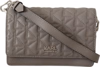 Light Grey Leather Crossbody Bag 2
