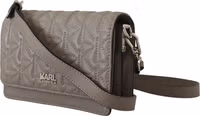 Light Grey Leather Crossbody Bag 3