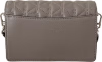 Light Grey Leather Crossbody Bag 4