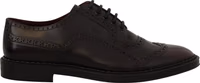 Purple Leather Oxford Wingtip Formal Shoes 4