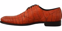 Orange Exotic Leather Dress Derby Shoes 3