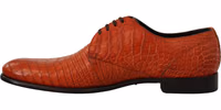 Orange Exotic Leather Dress Derby Shoes 3
