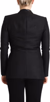 Black Long Sleeves Double Breasted Jacket 3