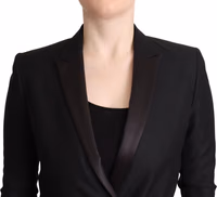 Black Long Sleeves Double Breasted Jacket 4