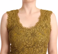 Brown Floral Lace Maxi Floor Length Dress 5