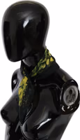 Black Yellow Floral Wrap Shawl Foulard Scarf 3
