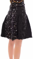 Black Crystal Handmade Above Knee Skirt 4