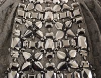 Black Crystal Handmade Above Knee Skirt 5