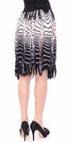 White Black Knitted Assymetrical Skirt 4