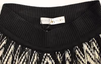 White Black Knitted Assymetrical Skirt 5