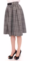 Gray Checkered Wool Shorts Skirt 2
