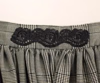 Gray Checkered Wool Shorts Skirt 5