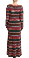 Multicolor Stripe Wool Knitted Maxi Sheath Dress 3