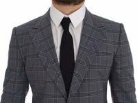 Blue Checkered Slim Fit Blazer Jacket 4