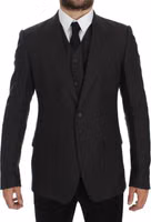 Gray Slim Fit Linen Blazer Jacket 1
