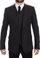 Gray Slim Fit Linen Blazer Jacket 5