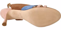 Multicolor Suede Leather Slingback Heels Sandals Shoes 3