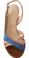 Multicolor Suede Leather Slingback Heels Sandals Shoes 4